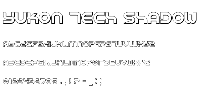 Yukon Tech Shadow font
